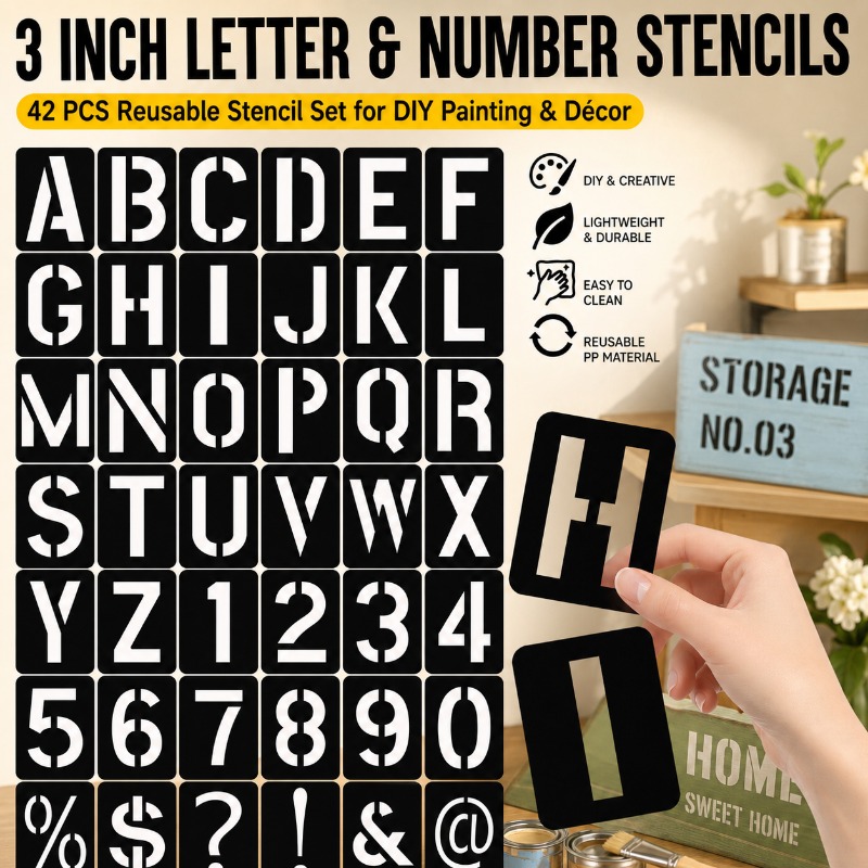Photography Font - Fromthenon Set Stensil Huruf dan Angka