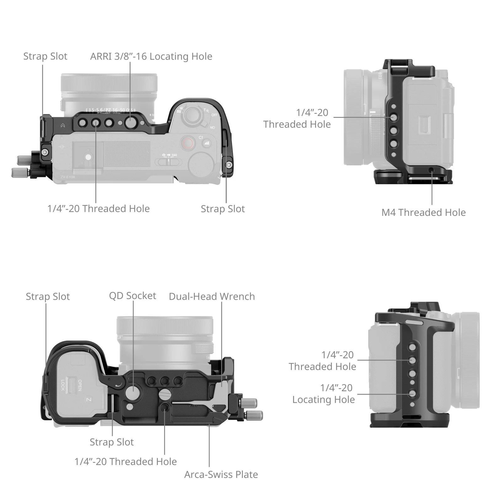 Camera Cage Baseplate - Smallrig HawkLock Kit Kandang Rilis Cepat