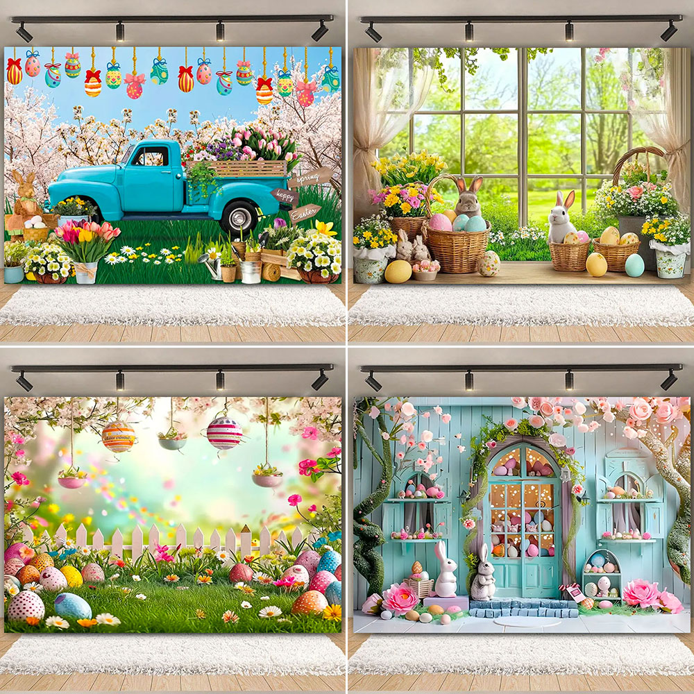 Photography Architecture - Happy Easter latar belakang fotografi AI