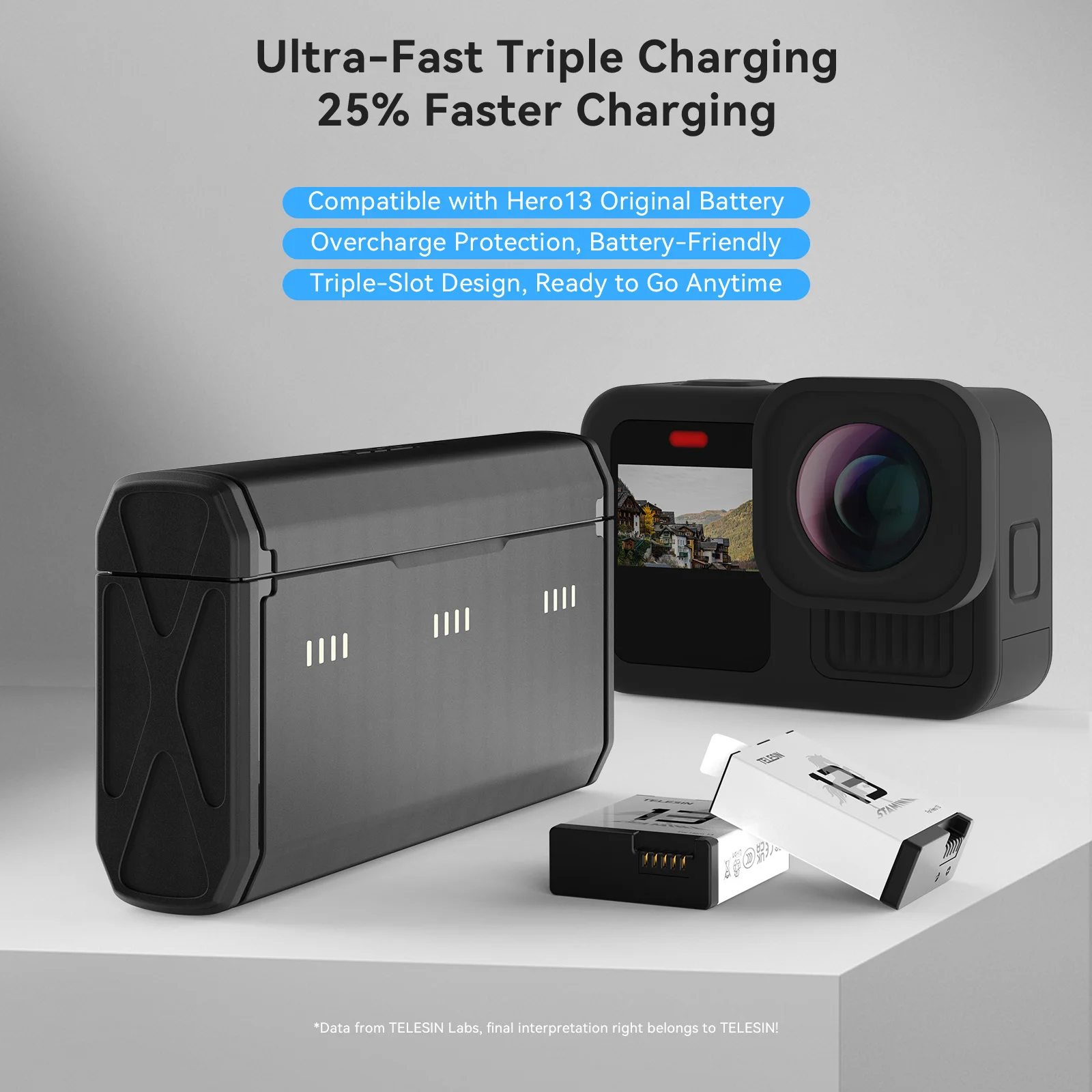 TELESIN Kotak Pengisian Daya P - Gopro Action Camera Hero 13 Black ulasan dan harga