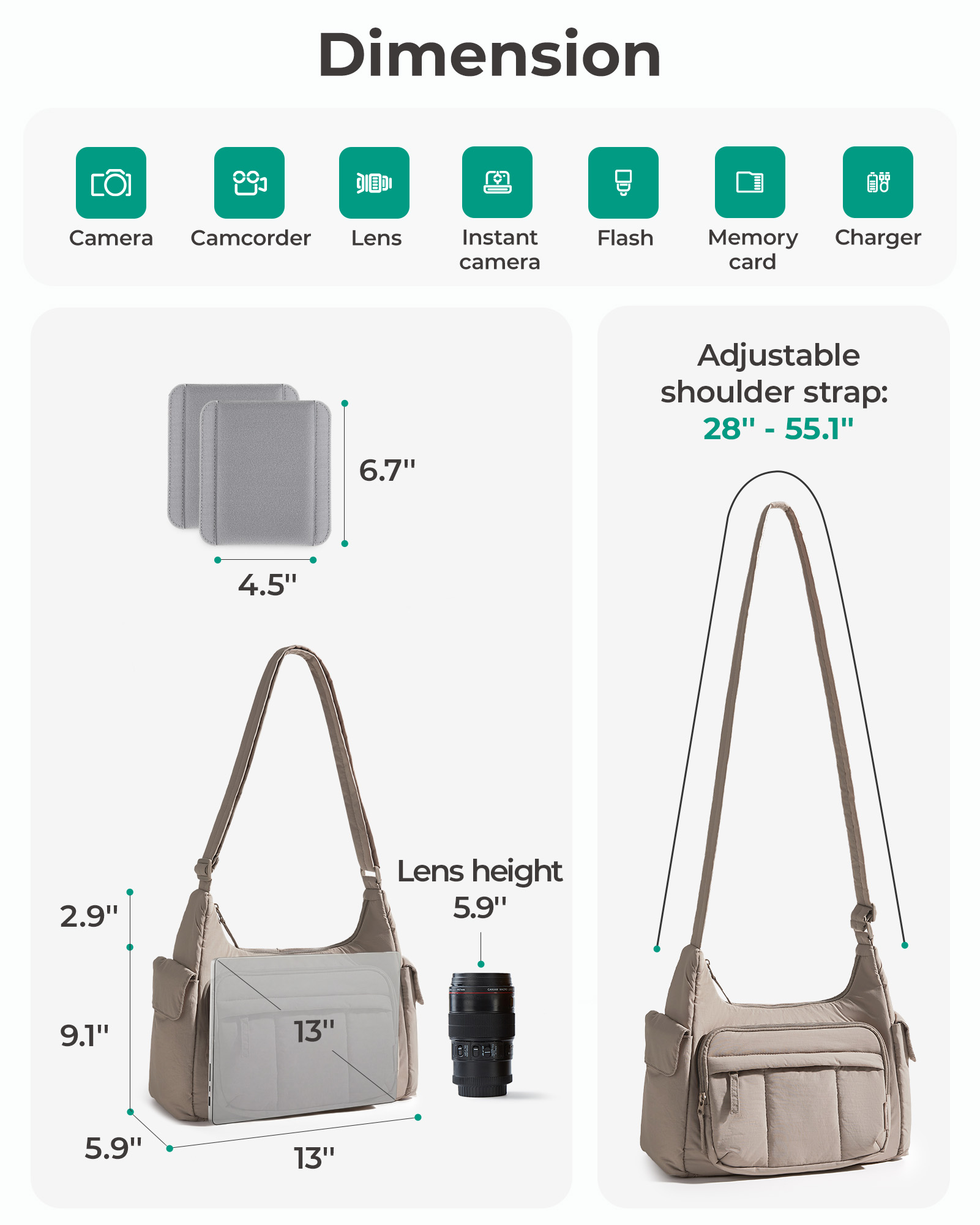 BAGSMART Tas Selempang Kamera  - Photography Digital ulasan dan harga