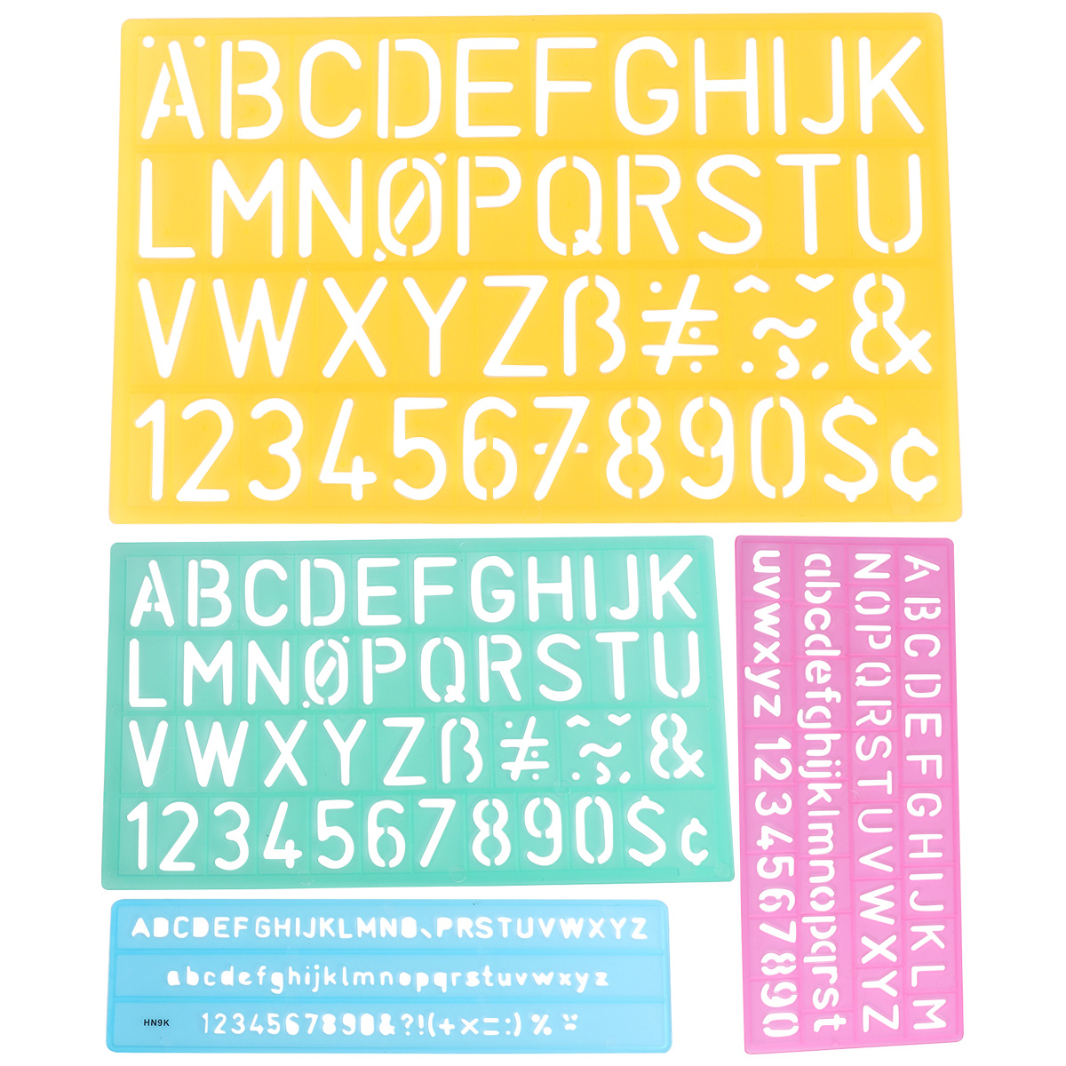 4 Buah Set Stensil Alfabet Tem - Photography Font ulasan dan harga