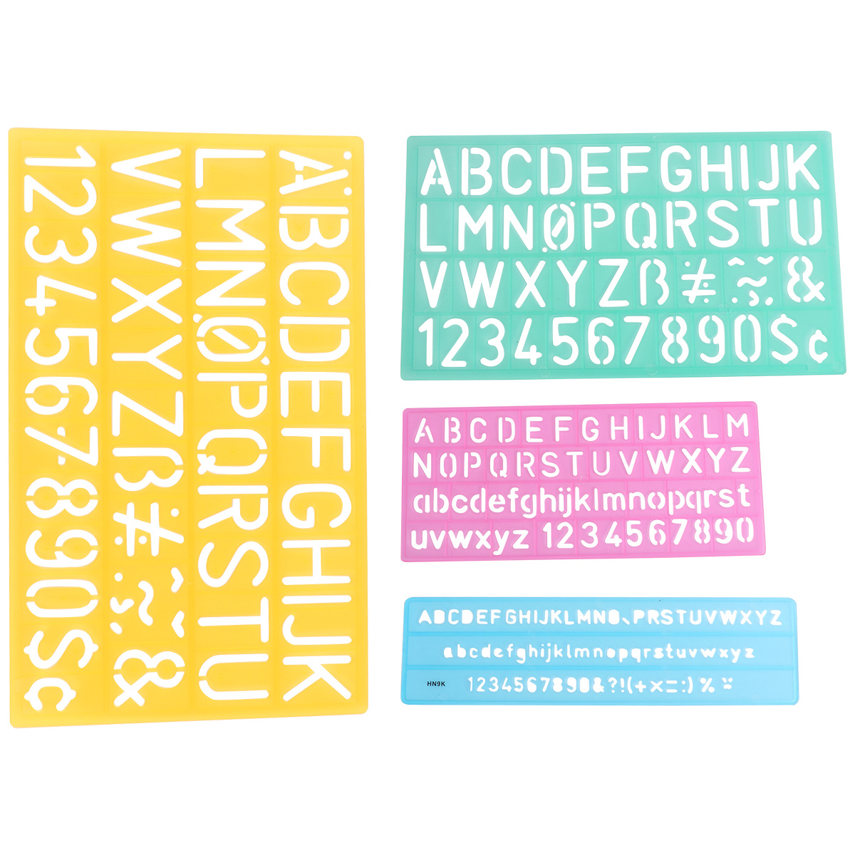 4 Buah Set Stensil Alfabet Tem - Photography Font ulasan dan harga