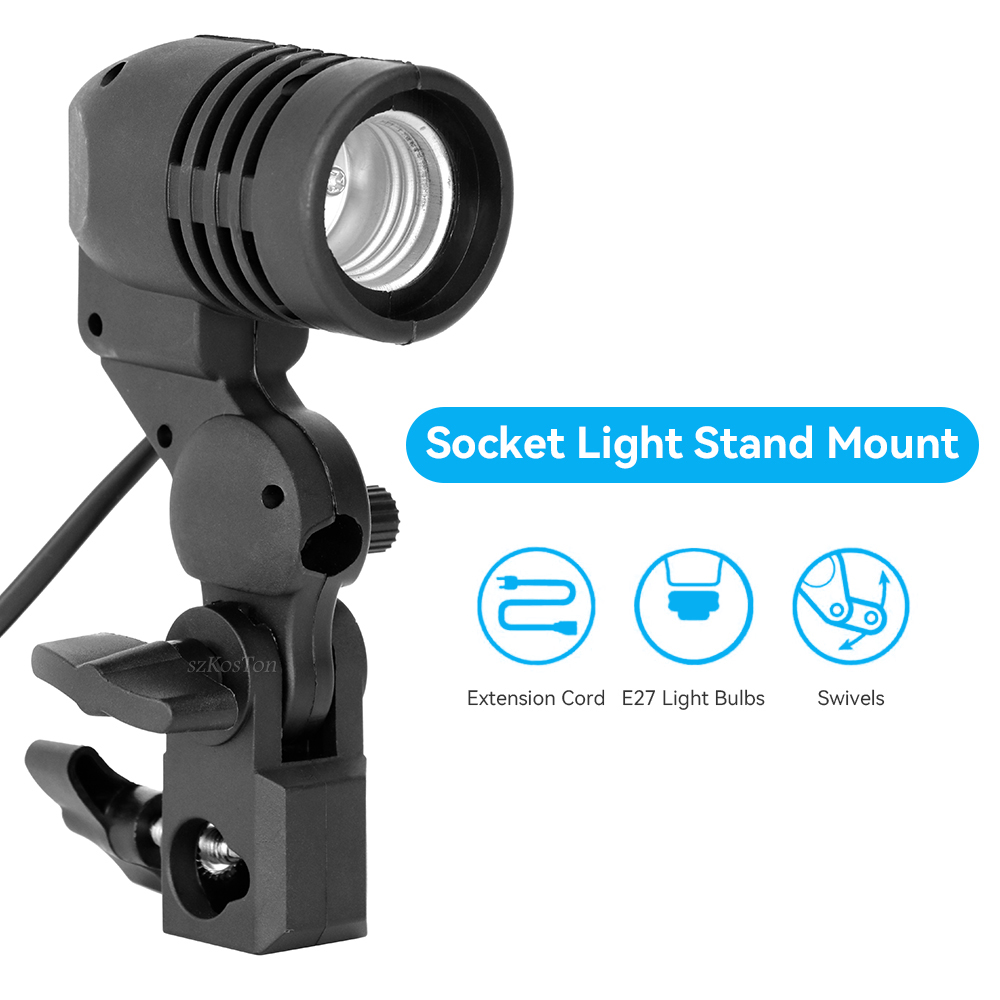 Dudukan bohlam kepala tunggal, - Photography Bulb ulasan dan harga