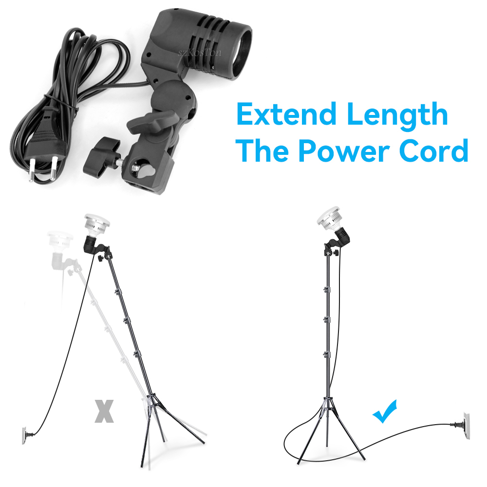 Dudukan bohlam kepala tunggal, - Photography Bulb ulasan dan harga
