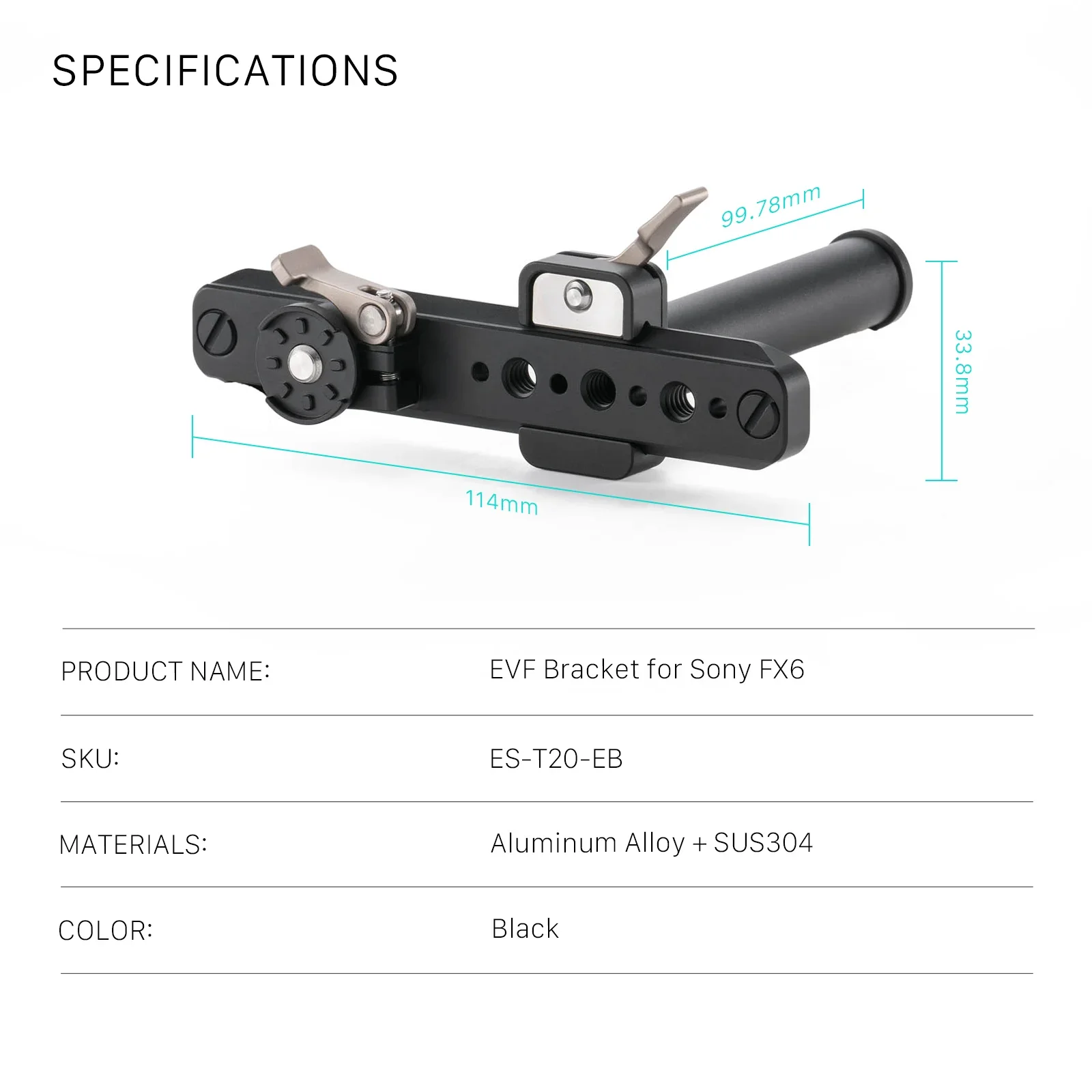 Braket EVF TILTA ES-T20-EB unt - Camera Cage Baseplate ulasan dan harga
