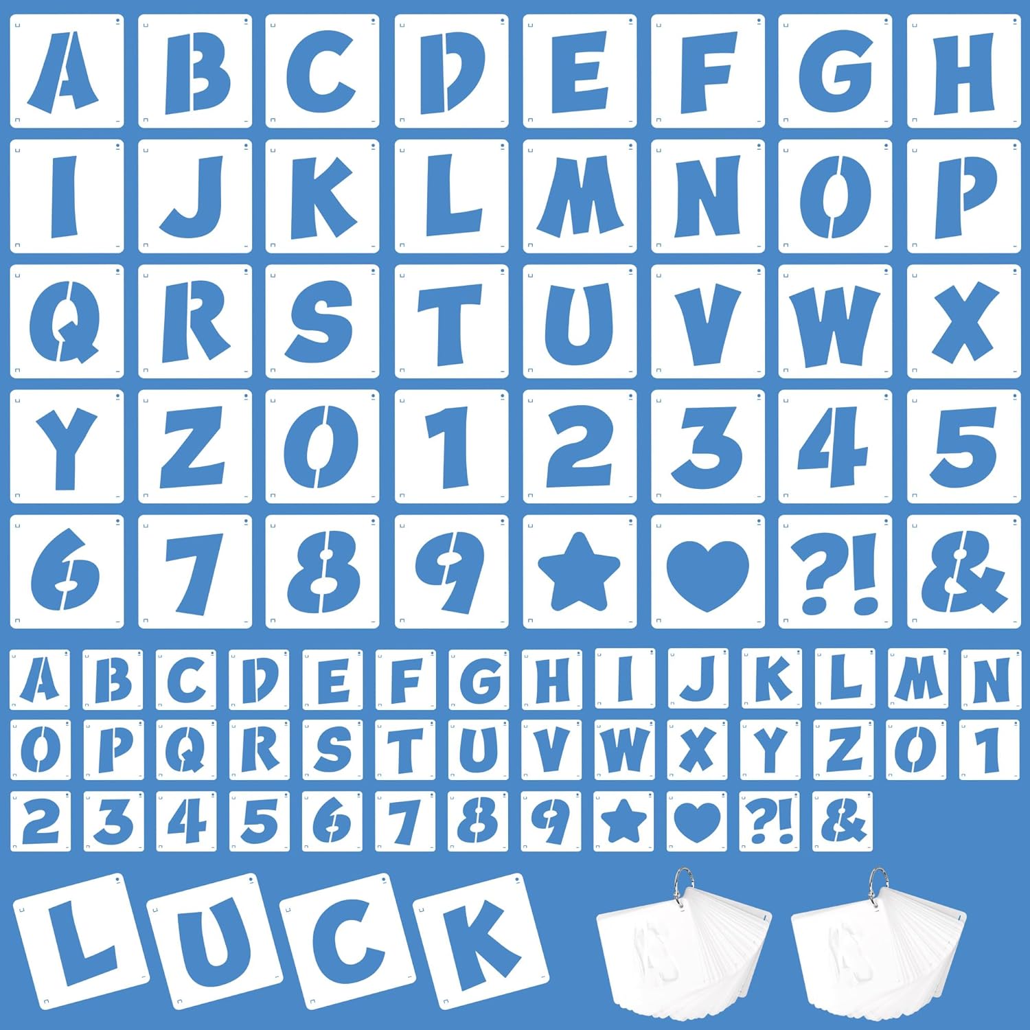 80Pcs Stensil Huruf dan Angka  - Photography Font ulasan dan harga