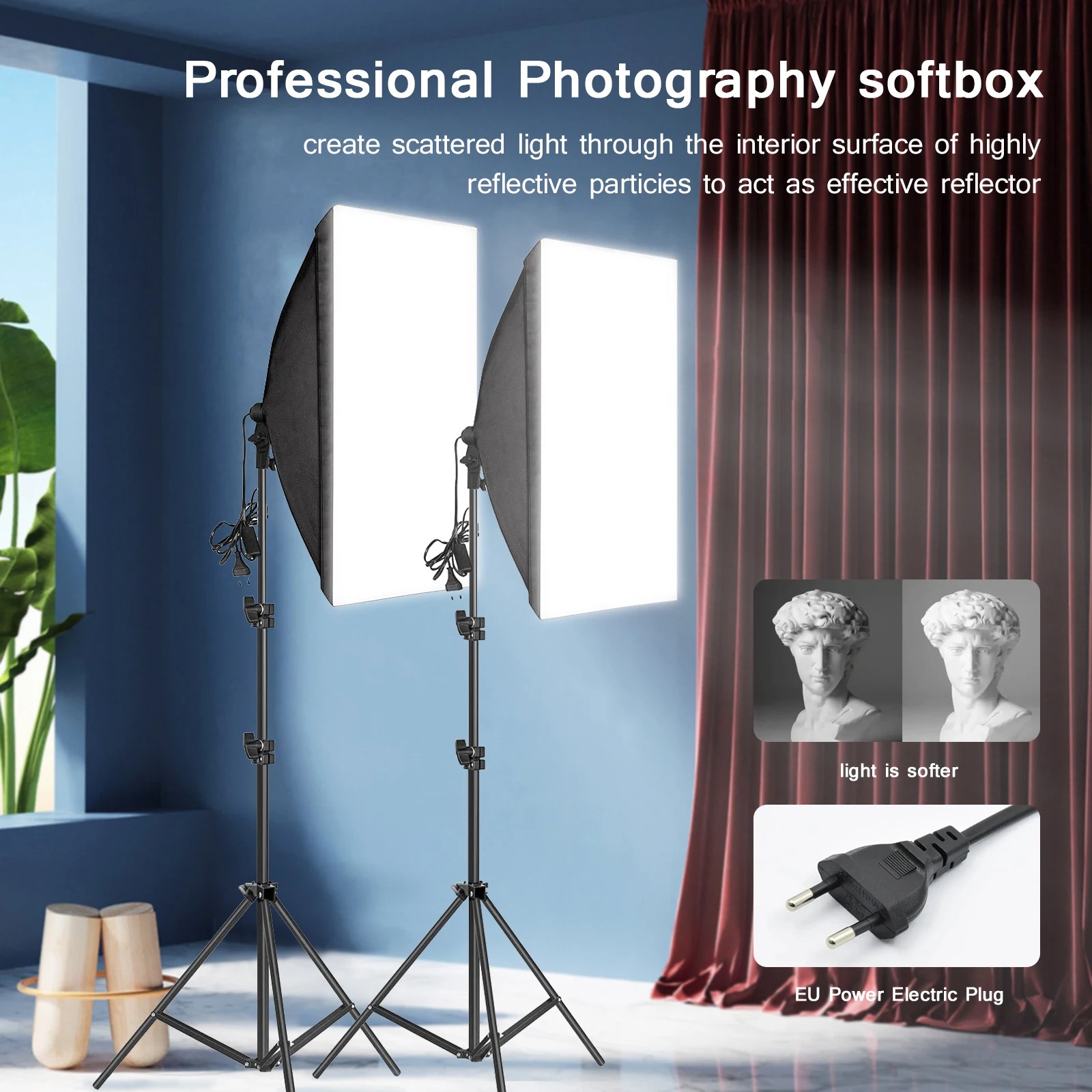 Softbox Pencahayaan Fotografi  - Photography Bulb ulasan dan harga