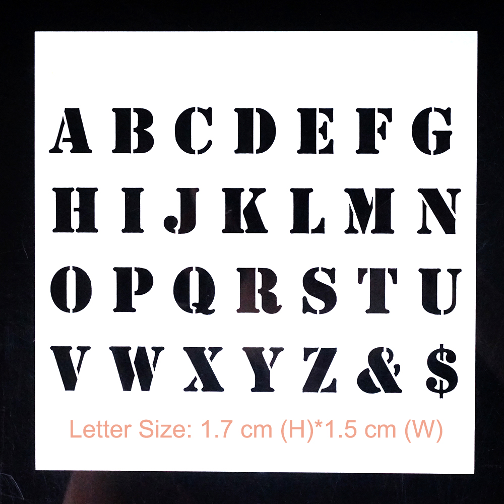 Stensil alfabet huruf kerajina - Photography Font ulasan dan harga